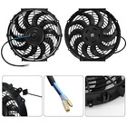 Mupera 12  Curved Radiator Fan Kit - Dual Slim Reversible Puller pusher Fans