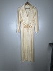 Vtg Cream Vanity Fair Wrap Nylon Robe Nightgown 12
