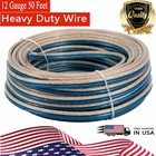 New Heavy Duty Marine Car Home Audio 12 Ga Gauge 50 Feet Ft Cable Speaker Wire