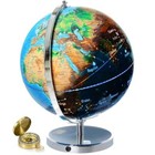 Interactive World Globe For Geographic Map With Illuminated Constellations
