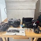 Vintage Canon Tx Film Camera 35mm With Many Extras  works see Video 