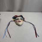Vintage Clay Art Mardi Gras Ceramic Mask Jester Usa  2 1992