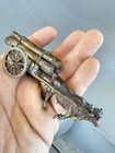 Antique Vienna Austrian Cold Painted Bronze Miniature Animal Bull Ox Cow Wagon