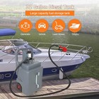 32 Gallon Portable Diesel Caddy Tank With 12v Electric Fuel Transfer Pump Grey