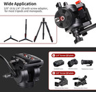 Video Tripod Head Heavy Duty Fluid With Quick Release Plate Supports Cameras