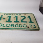 1973 Colorado Trailer License Plate   Lu-1121