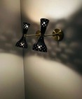 1950s Mid Century Brass Diabolo Modern Italian Wall Sconce Vintage Light Fixture