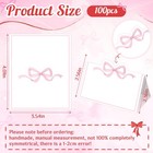 100pcs Bow Place Cards For Table Setting Bowknot Name Cards For Blank Seat As   