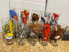 Set Of 10 Pepsi Looney Tunes Collectible Glasses Glass Lot Vintage Vtg 1970 s