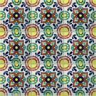 C287- Mexican Handmade Talavera Clay Tile Folk Art 4x4   Handpainted