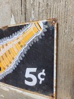 Vintage Nesbitt Sign Orange Soda Pop Tin Tacker Beverage Advertising Cola Drink