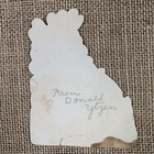 I m In The Race For Your Heart Girl Tricycle Valentine Die Cut Card Vintage