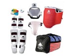 Kids Taekwondo Sparring Gear Set Including Bag- Kids Girl Large W med Head Gear