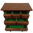 Vintage Mini Dresser Jewelry Box Maple Wood Trinket Chest 3 Drawer Vanity Decor