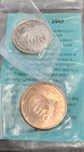 Roswell 1947-1997 Ufo Alien Commemorative Tokens One Copper  Silver  0 999 