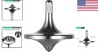 Metal Spinning Top Silver Desk Toy Perfect Balance Small Diameter 24mm