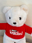 Vintage 1989 Hershey s Krackel White Bear 9  Plush Non-jointed