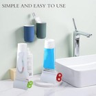 3x Toothpaste Squeezer Bathroom Tube Easy Stand Dispenser Rolling Holder Seat