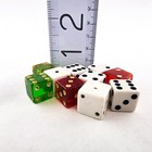 Vintage Dice Mixed Board Game Lot White Red Green 10 Pieces D