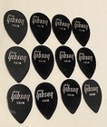 Vintage Guitar Picks-gibson Teardrop Black Celluloid-thin Gauge-lot Of 12 Unused