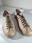 Vintage Brunswick 1950 s White Leather Bowling Shoes Mens Size 10 