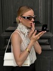 Chanel Ch6056 Women s Black White Cat Eye Sunglasses Black Lenses 54-20-140