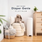 Diaper Genie Platinum Pail - White Stainless  W 18 Bags  Infant