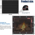 Magnetic Fireplace Blanket For Heat Loss Indoor 43 x36   Black 