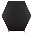 Black 8 Ft Fitted Spandex Hexagon Backdrop Stand Cover Wedding Party Decorations