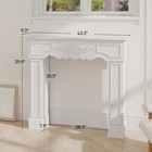 Homcom Baroque Fireplace Mantel  Fireplace Surround With Leg  White