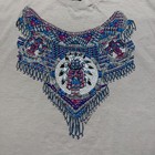 Vintage 1994 Native American Kachinas Tribal Boho Glitter Graphic T-shirt - Xl