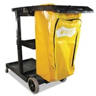 Impact Janitorial Cart  Three-shelves  20 5w X 48d X 38h  Yellow