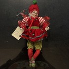 Christmas Pixie Elf Fairy Posable Figurine Ornament 10    Tall Glittery Wings Nos