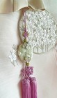 Korean Hanbok  Accessory White Jade Pendant Norigae Traditional Knot Tassel