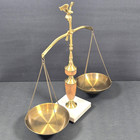 Vintage Brass Balance Scales Of Justice Marble Base Eagle Finial 17  Mcm