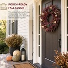26 Inch Large Halloween Wreath Burgundy Fall Front Door Autumn Decor