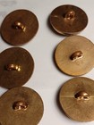 Vintage Metal Square Buttons With One Hole Set Of 6 