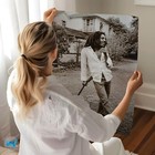 Bob Marley - Black   White Poster - Reggae Wall Art - 12x16 16x20 18x24 24x36