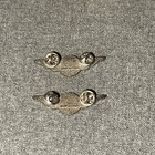Alaska Airlines Junior Pilot Kiddie Wings Pin Badge Silver Metal Eskimo Logo Set