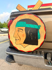 Vintage Indian Lake Camp Park Reservation Sign Reflective Highway Road Rare
