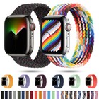 Braided Solo Loop Band Strap For Apple Watch Series 7 6 Se 5 4 42 40 44 41 45mm