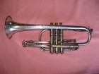 1930s King Master Model Cornet  170930 Silver   Gold Plate E h  White Vintage