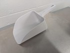 Two Pack Commercial 64 Ounce Large White Plastic Bar Ice Machine Scoop