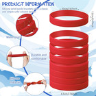 24 Pcs Plain Silicone Rubber Bracelets Solid Color Rubber Wristbands Sports Elas