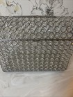 Crystal   Silver Wedding Card Box Treasure Chest  Lockable With 2 Locks   Keys 