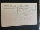 Vintage Postcard Winsch New Year Flowers Roses Motto Embossed Unused
