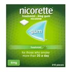 3 X Nicorette Gum 4mg Freshmint 210 Pieces