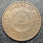 1871 Two Cent Piece 2c Vf Very Fine Copper Us Type Coin
