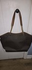 Michael Kors Jet Set Travel Leather Carryall Womens Tote Bag  Size Medium - Navy