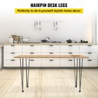 Vevor Hairpin Table Legs 16 Inch  Set Of 4 Diy Desk Table Legs 3 Rods Heavy Duty
